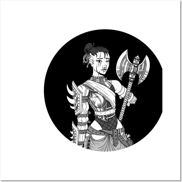 Inktober: Injured Woman Warrior Wall Art by Shellz-art